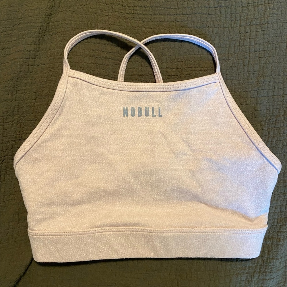 Light pink no Bull sports bra (high neck)